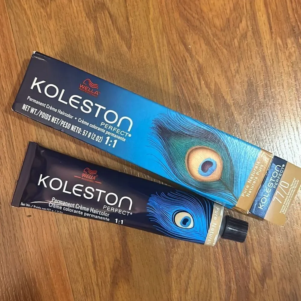 NWT Wella Koleston permanent hair color intense medium blonde natural blonde 77/